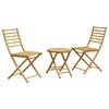vidaXL 3 pcs conjunto de bistr&ocirc; em bambu