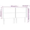 vidaXL Cabeceira cama c/ abas tecido 183x16x118/128 cm cinzento-escuro