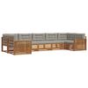 vidaXL Conjunto de Sof&aacute;s para Exterior 7 unid. Cinza Natural e Claro