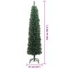 vidaXL &Aacute;rvore de Natal Artificial Verde 240 cm PVC e A&ccedil;o e Pl&aacute;stico