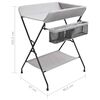 vidaXL Mesa muda-fraldas ferro cinzento-claro