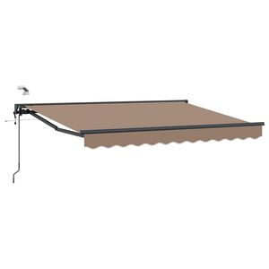 vidaXL Toldo Retr&aacute;til El&eacute;trico Cinzento-acastanhado 2,5 x 2 m