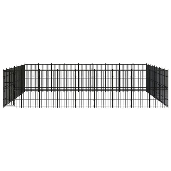 vidaXL Canil de exterior 74,65 m&sup2; a&ccedil;o