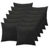 vidaXL Almofada com travesseiro HEERLEN 12 unid. Preto Veludo