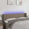 vidaXL Cabeceira de cama c/ luzes LED 147x16x78/88cm cinza-acastanhado