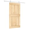 vidaXL Porta Deslizante Natural e Branco 100 x 210 cm