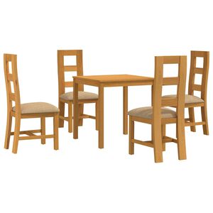 vidaXL Conjunto de sala de jantar 5 unid. Bege