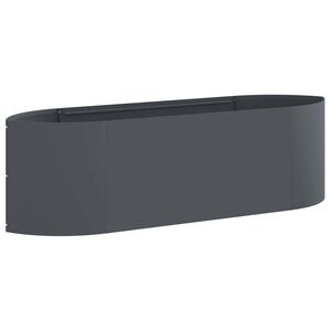 vidaXL Cama de Jardim Elevada Antracite 140 x 40 x 40 cm A&ccedil;o