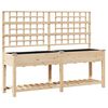 vidaXL Vaso de Jardim Bege 203,5 x 54 x 152,5 cm Madeira de Fir S&oacute;lida