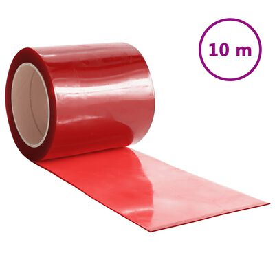 vidaXL Cortina de porta 200 mm x 1,6 mm 10 m PVC vermelho