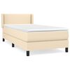 vidaXL Cama com molas/colch&atilde;o 100x200 cm tecido cor creme