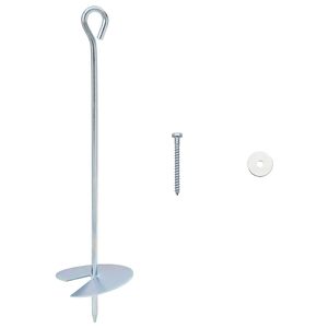vidaXL &Acirc;ncora para Terra 10 pcs Prateado &Oslash;10 x 40 cm Metal Galvanizado
