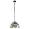 vidaXL Candeeiro suspenso vintage indust. redondo 25W 41cm E27 multicor
