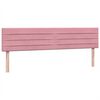 vidaXL Cama box spring c/ colch&atilde;o e LED 180x210 cm veludo Rosa
