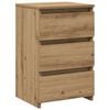 vidaXL Mesa de cabeceira em carvalho artesanal 40x35x62,5 cm