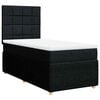 vidaXL Cama com molas/colch&atilde;o 100x200 cm tecido preto