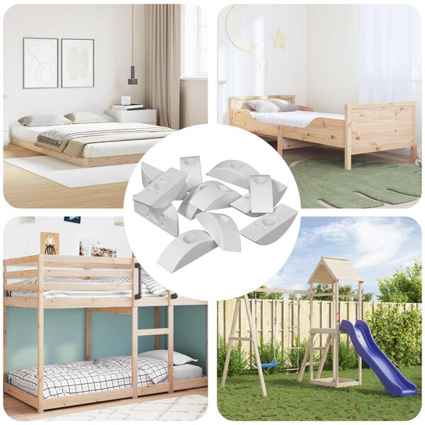 vidaXL Arruela meia-lua 18 pcs Branco M6 Polipropileno