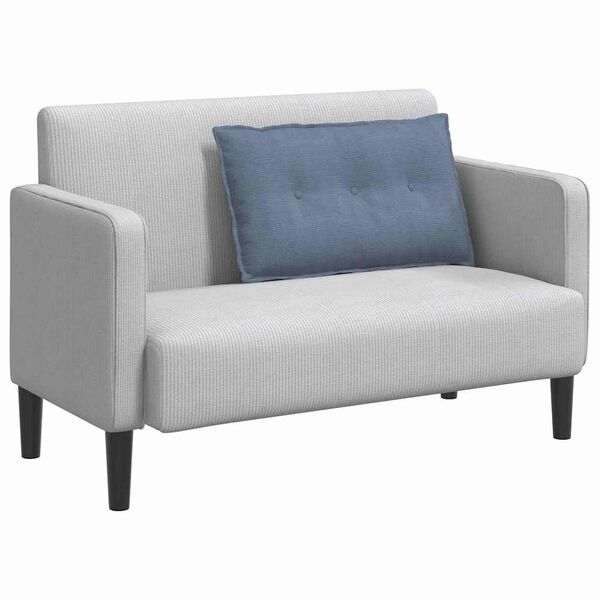 vidaXL Travesseiro para Costas Azul 80 x 50 cm Tecido de Veludo Cotele