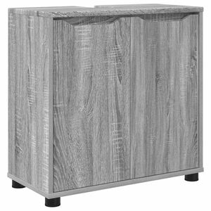 vidaXL Gabinete para lavat&oacute;rio de banheiro Cinza Sonoma