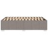 vidaXL Estrutura cama sem colch&atilde;o 120x200 cm tecido cinza-acastanhado