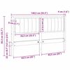 vidaXL Cabeceira estofada Castanho 135 cm Madeira de Pinheiro S&oacute;lida
