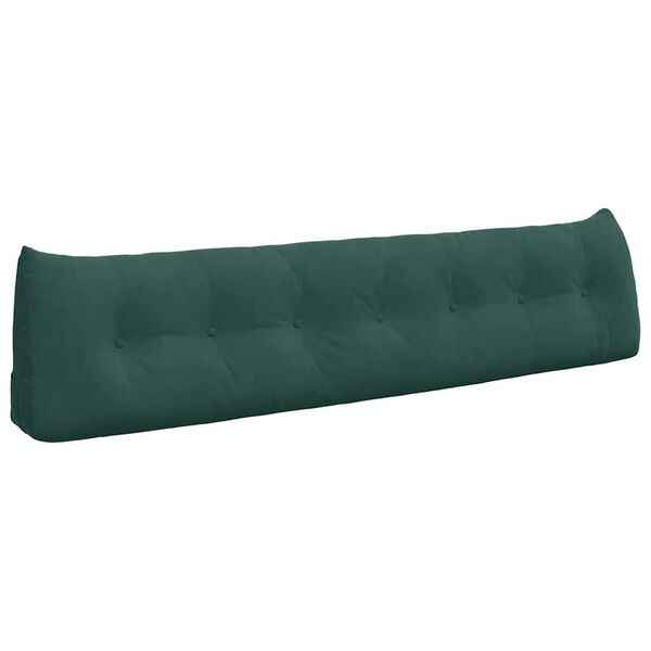 vidaXL Travesseiro para Costas Verde Escuro 200 x 24 x 50 cm Veludo