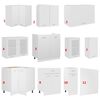 vidaXL 11 pcs conjunto armários de cozinha derivados de madeira Lyon branco