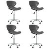 vidaXL Cadeiras de jantar girat&oacute;rias 4 pcs couro artificial cinzento