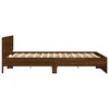 vidaXL Estrutura de cama com cabeceira 200x200 cm carvalho castanho