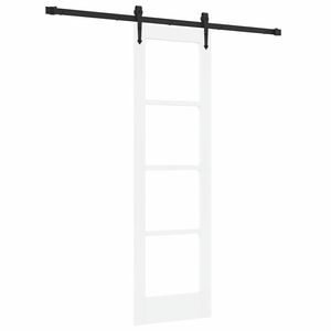 vidaXL Porta Deslizante 61 x 198,5 cm Madeira de pinho maci&ccedil;a e vidro