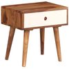 vidaXL Mesa de cabeceira em madeira de ac&aacute;cia maci&ccedil;a 45x30x45 cm