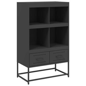 vidaXL M&oacute;vel alto 68x39x111,5 cm a&ccedil;o preto