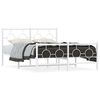 vidaXL Estrutura de cama com cabeceira e p&eacute;s 140x200 cm metal branco