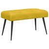 vidaXL Banco com bot&otilde;es estofados Amarelo 80 x 40 x 46 cm Veludo