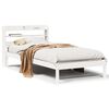 vidaXL Cama sem colchão 75x190 cm madeira de pinho maciça branco
