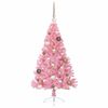 vidaXL &Aacute;rvore de Natal Artificial Pr&eacute;-iluminada Rosa 120 cm PVC