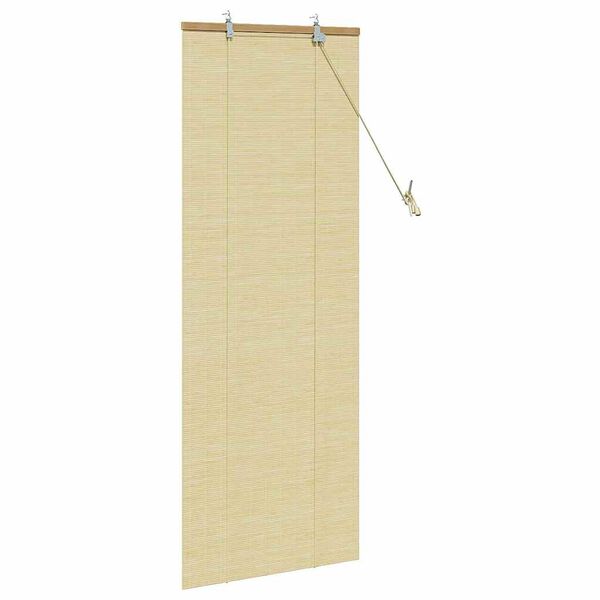 vidaXL Estores de rolo com cortinas Manual Natura 60 x 160 cm Bambu
