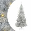 vidaXL &Aacute;rvore de Natal com 300 LEDs com suporte Prateado 240 cm PET