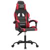 vidaXL Cadeira de gaming couro artificial preto e vermelho