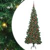 vidaXL &Aacute;rvore de Natal artificial de canto Verde 180 cm PVC e Metal