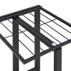 vidaXL Suporte vasos c/ 4 prateleiras e rodas 44x23x80 cm ferro preto