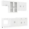 vidaXL Unidade de Cozinha LUCCA 8 pcs Branco Brilhante