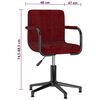 vidaXL Cadeiras de jantar girat&oacute;rias 2 pcs veludo vermelho tinto
