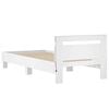 vidaXL Estrutura de cama com cabeceira e luzes LED 75x190 cm branco
