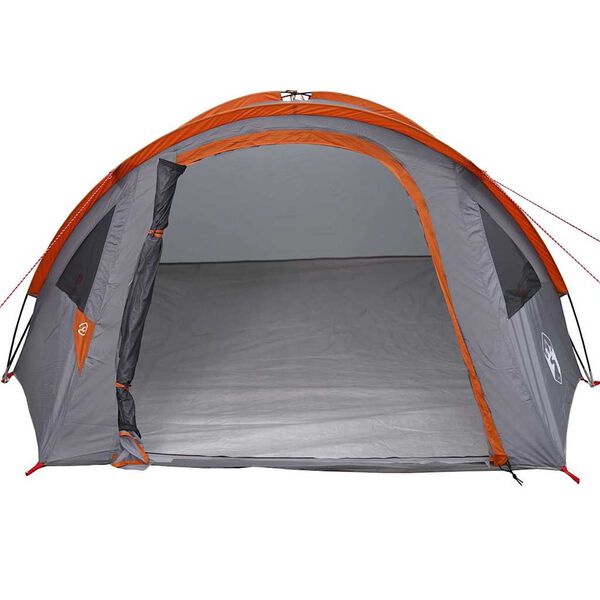 vidaXL Barraca de Camping Cinzento e laranja 308 x 268 x 130 cm