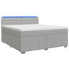 vidaXL Cama box spring com colch&atilde;o Cinzento-claro 140 x 200 cm Tecido