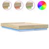 vidaXL Estrutura de cama com luzes LED 135x190 cm carvalho sonoma