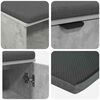 vidaXL Banco de Hall com almofada Cinzento Concreto 100 x 38 x 46 cm