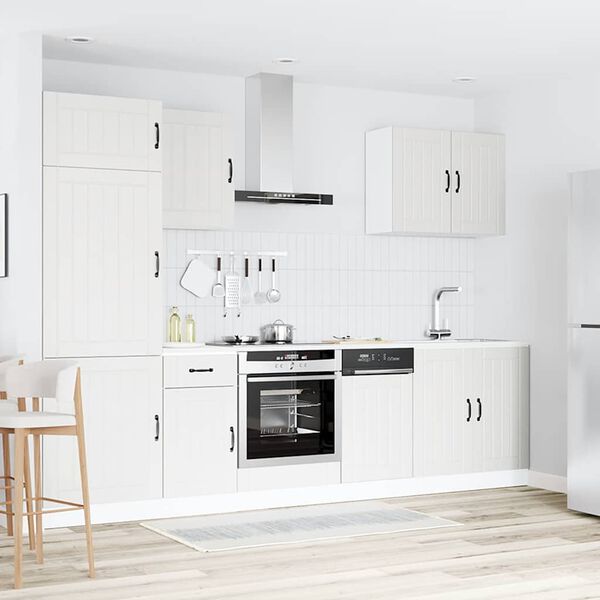 vidaXL 7 pe&ccedil;as arm&aacute;rio de cozinha conjunto Lucca branco