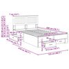 vidaXL Estrutura da Cama Cinzento 120 x 200 cm Madeira processada